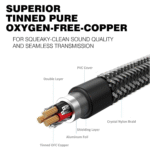 Top Series 3.5Mm AUX Cable Lossless Audio Gold-Plated Auxiliary Audio Cable Nylon Braided Male to Male Stereo Audio AUX Cord Car Headphones Phones Speakers Home Stereos (4 Feet /1.2 Meters) - Image 7