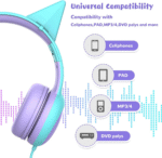 Kids Headphones with Limited Volume, Cat Ear Toddler Headphones, Wired Headphone over Ear for Boys and Girls,Stereo Sound Foldable 3.5Mm Headset for Children - Image 7