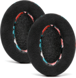 Padz Velour - the Ultimate Upgraded Earpads by Wicked Cushions - Compatible with Audio Technica, Hyperx, Steelseries Arctis & More - Extra Thick - Bigger Opening - Softer Memory Foam | Black Floral - Image 8