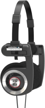 Porta Pro Black On-Ear Headphones, Retro Style, Collapsible Design, Case Included, Black - Image 2