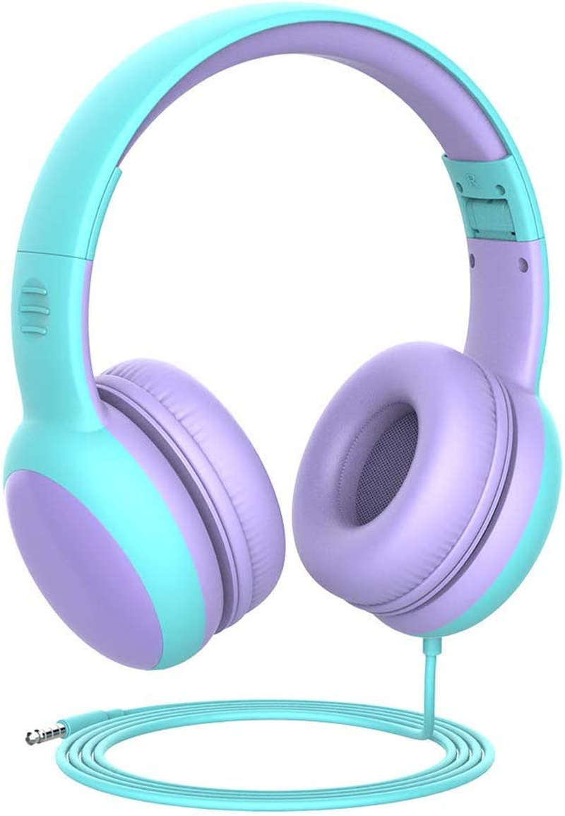 65c9f0560bd3c59360f86cbdf4089a01-1.png Kids Headphones with Limited Volume, Cat Ear Toddler Headphones, Wired Headphone over Ear for Boys and Girls,Stereo Sound Foldable 3.5Mm Headset for Children - Image 1