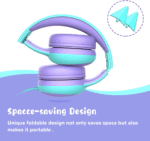 Kids Headphones with Limited Volume, Cat Ear Toddler Headphones, Wired Headphone over Ear for Boys and Girls,Stereo Sound Foldable 3.5Mm Headset for Children - Image 4