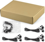 Bulk Earbuds Headphones Wholesale KWA-08-W Earphones, 100 Pack Disposable Ear Buds Bulk Individually Wrapped Headphones for School Classroom Students White - Image 7