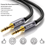 Top Series 3.5Mm AUX Cable Lossless Audio Gold-Plated Auxiliary Audio Cable Nylon Braided Male to Male Stereo Audio AUX Cord Car Headphones Phones Speakers Home Stereos (4 Feet /1.2 Meters) - Image 4