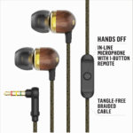 Smile Jamaica: Wired Earphones with Microphone, Noise Isolating Design, and Sustainable Materials, Brass - Image 3