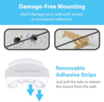 Headphone Hanger – Includes Removable Adhesive Strips for Easy, Damage-Free Wall, Desk, or PC Mounting (Premium White Headphone Hook – One Pack) - Image 3