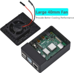Case for Raspberry Pi 4, ABS Pi 4 Case with Cooling Fan, Pi 4 Heatsink, Simple Removable Top Cover for Pi 4 Model B/ 4B - Image 6