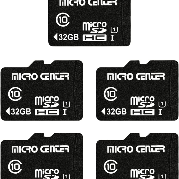 32GB Class 10 Microsdhc Flash Memory Card with Adapter for Mobile Device Storage Phone, Tablet, Drone & Full HD Video Recording - 80Mb/S UHS-I, C10, U1 (5 Pack)