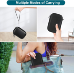 Hard Case for HP Sprocket 2X3 Portable Instant Photo Printer, Zipper Mesh Pocket Fits Photo Paper and Cable, Black - Image 3