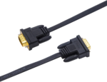 Thin Computer Monitor VGA Cable 6Ft Standard 15 Pin Connector Male to Male VGA Cord Flat Wire for Desktop (6 Feet, Black) - Image 2