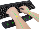 Memory Foam Mouse & Keyboard Wrist Rest Support Pad Cushion Set for Computer, Laptop, Office Work, PC Gaming - Massage Holes Design - Easy Typing Wrist Pain Relief (Black) - Image 8