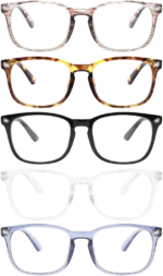 6 Pack Blue Light Blocking Glasses for Women Men – Stylish Computer & Gaming Glasses, Fashion Square Frame Eyewear - Image 21