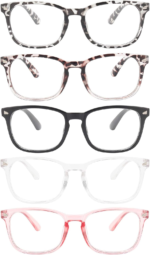 6 Pack Blue Light Blocking Glasses for Women Men – Stylish Computer & Gaming Glasses, Fashion Square Frame Eyewear - Image 9