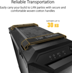 TUF Gaming GT501 Mid-Tower Computer Case for up to EATX Motherboards with USB 3.0 Front Panel Cases GT501/GRY/WITH Handle - Image 6