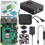 Raspberry Pi 4 4GB Basic Starter Kit with Fan-Cooled Heavy-Duty Aluminum Alloy Case