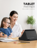 Tablet Pillow Holder Stand - Tablet Pillow Soft Pad Dock for Lap, Bed and Desk with Pocket & 4 Viewing Angles, for Ipad Pro 13, 11, 12.9, Air, Mini, Kindle, Iphone, 4-13" Devices, Black - Image 3