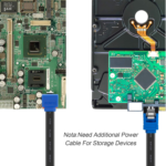 SATA Cable III, 3 Pack SATA Cable III 6Gbps 90 Degree Right Angle with Locking Latch 18 Inch for SATA HDD, SSD, CD Driver, CD Writer - Blue - Image 6