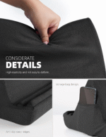 Tablet Pillow Holder Stand - Tablet Pillow Soft Pad Dock for Lap, Bed and Desk with Pocket & 4 Viewing Angles, for Ipad Pro 13, 11, 12.9, Air, Mini, Kindle, Iphone, 4-13" Devices, Black - Image 5