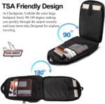 Extra Large Backpack for Men 50L,Water Resistant 17.3 Inch Travel Laptop Backpack with USB Charging Port,Tsa Friendly Big Business anti Theft Computer Bag Work College School Bookbags Gifts,Black - Image 4