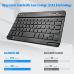 Keyboard Case for Samsung Galaxy Tab A7 Lite 8.7 Inch 2021 Model (SM-T220/T225/T227), Slim Lightweight Stand Cover with Magnetically Detachable Wireless Bluetooth Keyboard, Black - Image 5