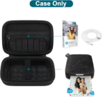 Hard Case for HP Sprocket 2X3 Portable Instant Photo Printer, Zipper Mesh Pocket Fits Photo Paper and Cable, Black - Image 2