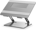 Laptop Stand, Adjustable Laptop Riser with Slide-Proof Silicone and Protective Hooks, Laptop Stand for Laptop up to 17 Inches, Laptop Holder Compatible for Macbook, Laptop-Black - Image 8