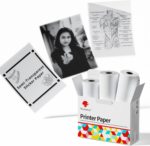 Golden Self-Adhesive Thermal Paper, Glossy Printable Sticker Paper Label for  M02/M02 Pro/M02S/P2S/M03/M04S Mini Sticker Printer, 50Mm X 3.5M, Diameter 28Mm, 3-Rolls - Image 8