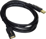 USB-A 2.0 Extension Cable, for Printer, Mouse or Keyboard, Male to Female, 480Mbps Transfer Speed, 6.5 Foot, Black - Image 2