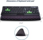 Memory Foam Mouse & Keyboard Wrist Rest Support Pad Cushion Set for Computer, Laptop, Office Work, PC Gaming - Massage Holes Design - Easy Typing Wrist Pain Relief (Black) - Image 3