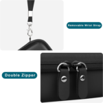 Hard Case for HP Sprocket 2X3 Portable Instant Photo Printer, Zipper Mesh Pocket Fits Photo Paper and Cable, Black - Image 6