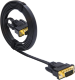 Thin Computer Monitor VGA Cable 6Ft Standard 15 Pin Connector Male to Male VGA Cord Flat Wire for Desktop (6 Feet, Black) - Image 3