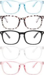 6 Pack Blue Light Blocking Glasses for Women Men – Stylish Computer & Gaming Glasses, Fashion Square Frame Eyewear - Image 18