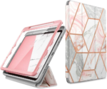 Cosmo Case for Ipad Air 5Th Generation/4Th Generation 10.9 (2022/2020), Full-Body Trifold with Built-In Screen Protector Protective Smart Cover with Auto Sleep/Wake & Pencil Holder (Marble)