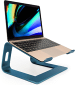 Ergonomic Aluminum Laptop Mount | Computer Stand & Holder - Compatible with Macbook, HP, Lenovo, Samsung, Huawei & More (10-17.3" Laptops) - Rose Gold - Image 10