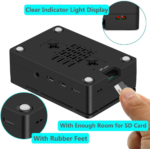 Case for Raspberry Pi 4, ABS Pi 4 Case with Cooling Fan, Pi 4 Heatsink, Simple Removable Top Cover for Pi 4 Model B/ 4B - Image 3