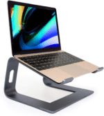 Ergonomic Aluminum Laptop Mount | Computer Stand & Holder - Compatible with Macbook, HP, Lenovo, Samsung, Huawei & More (10-17.3" Laptops) - Rose Gold - Image 11
