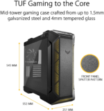 TUF Gaming GT501 Mid-Tower Computer Case for up to EATX Motherboards with USB 3.0 Front Panel Cases GT501/GRY/WITH Handle - Image 2
