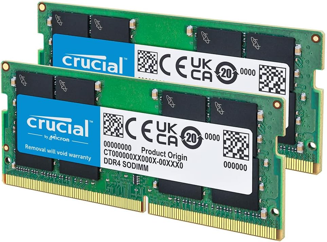 b7c927058c110d95df7e1d5f768a2e40.png 32GB DDR4 RAM Kit (2X16Gb), 3200Mhz (PC4-25600) CL22 Laptop Memory, SODIMM 260-Pin, Downclockable to 2933/2666Mhz, Compatible with 13Th Gen Intel Core and AMD Ryzen 7000 - CT2K16G4SFRA32A - Image 1