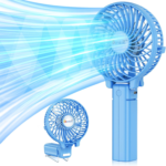 Portable Handheld Fan, Powerful+Durable+4000Mah+180° Foldable, Mini Table Fans with USB Rechargeable Battery Operated Cooling Accessories for Personal Use, Travel, Office Black - Image 12