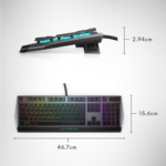 Low-Profile RGB Gaming Keyboard AW510K, Alienfx per Key RGB LED Color Backlighting, Media CONTROLS & USB Passthrough, Cherry MX Low Profile Red Switches - Image 7