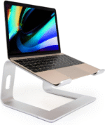 Ergonomic Aluminum Laptop Mount | Computer Stand & Holder - Compatible with Macbook, HP, Lenovo, Samsung, Huawei & More (10-17.3" Laptops) - Rose Gold - Image 9