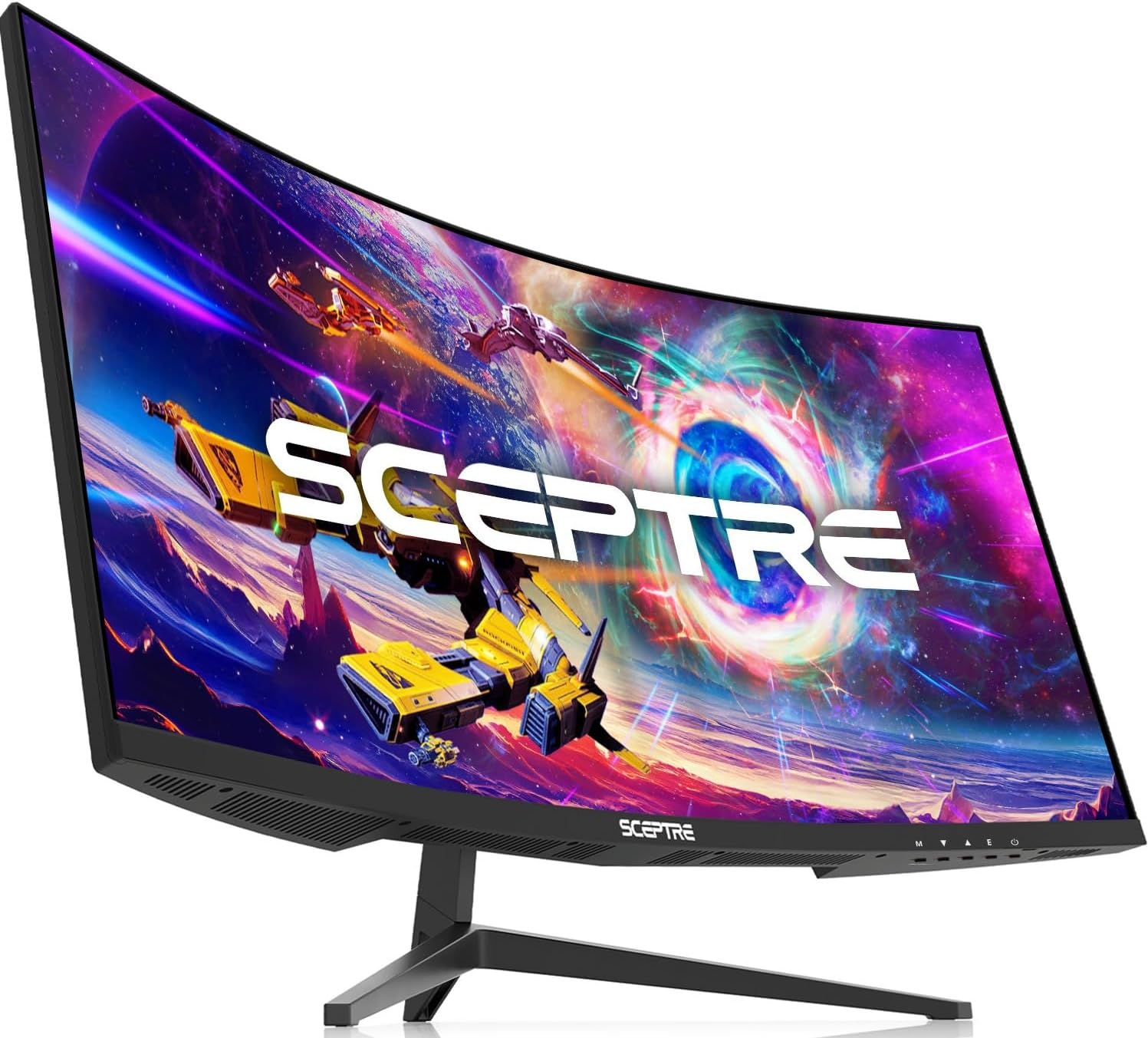 cca472b0327701b6fab7744b7eedb38f.png 30-Inch Curved Gaming Monitor 21:9 2560X1080 Ultra Wide/ Slim HDMI Displayport up to 200Hz Build-In Speakers, Metal Black (C305B-200UN1) - Image 1