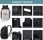 Extra Large Backpack for Men 50L,Water Resistant 17.3 Inch Travel Laptop Backpack with USB Charging Port,Tsa Friendly Big Business anti Theft Computer Bag Work College School Bookbags Gifts,Black - Image 5