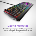 Low-Profile RGB Gaming Keyboard AW510K, Alienfx per Key RGB LED Color Backlighting, Media CONTROLS & USB Passthrough, Cherry MX Low Profile Red Switches - Image 5