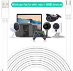 Micro USB Extension Cable 20Ft(2Pack),Micro USB Cable Charging Power Cord Flat Long for Security Camera Wyze Cam V4 V3,OG,V3 Pro,Blink Outdoor 3Rd Gen,Xt,Mini,Ring Stick up Cam - Image 4