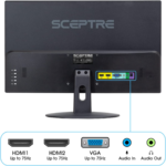 E249W-19203R 24-Inch FHD LED Gaming Monitor 2X HDMI VGA 75Hz Build-In Speakers, Machine Black - Image 5