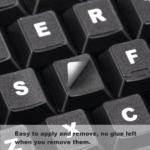 2PCS Universal English Keyboard Stickers, Matte Replacement English Keyboard Stickers with White Font on Black Background for Laptops and Desktops, Keyboard Alphabet Stickers - Image 4