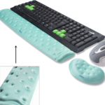 Memory Foam Mouse & Keyboard Wrist Rest Support Pad Cushion Set for Computer, Laptop, Office Work, PC Gaming - Massage Holes Design - Easy Typing Wrist Pain Relief (Black) - Image 11
