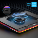 GT500 Powerful Turbo-Fan (5000 RPM) RGB Laptop Cooling Pad with Infinitely Variable Speed,Seal Foam for Rapid Cooling Gaming Laptop,Dust Filter for Protect Laptop,13-17.3Inch Laptop Cooler - Image 2