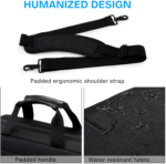 17.3 Inch Laptop Bag, Expandable Computer Bag Laptop Briefcase Men Women,Laptop Shoulder Bag,Work Bag Business Travel Office, Black - Image 4